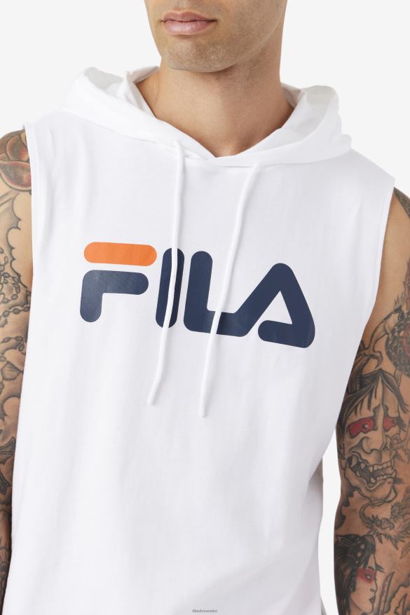 biela/námornícka/čerešňová paradajka FILA mikina s kapucňou fila white/navy/cherry tomato zany 68Z20256