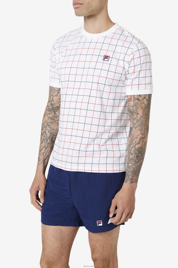 biela/červená/námornícka FILA fila white/red/navy casbian crew 68Z20316