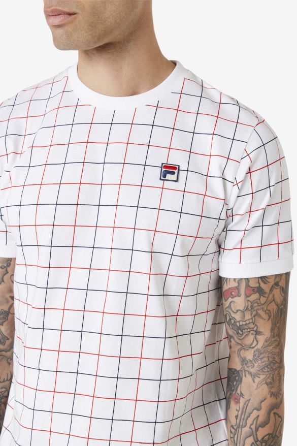 biela/červená/námornícka FILA fila white/red/navy casbian crew 68Z20316