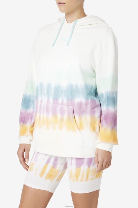 biele kravatové farbivo FILA aerolynn tie dye mikina white tie dye fila 68Z201529