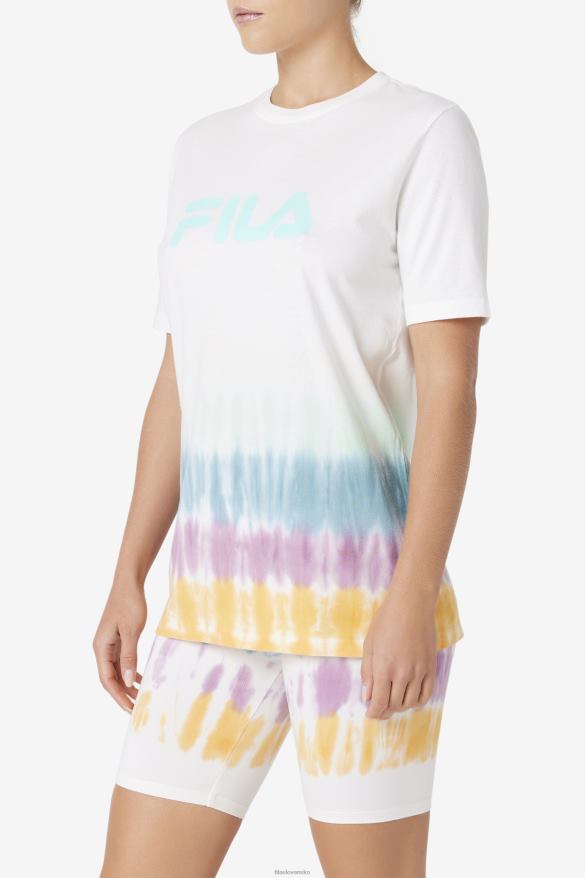 biele kravatové farbivo FILA fila white tie dye alivia tie dye tee 68Z201402