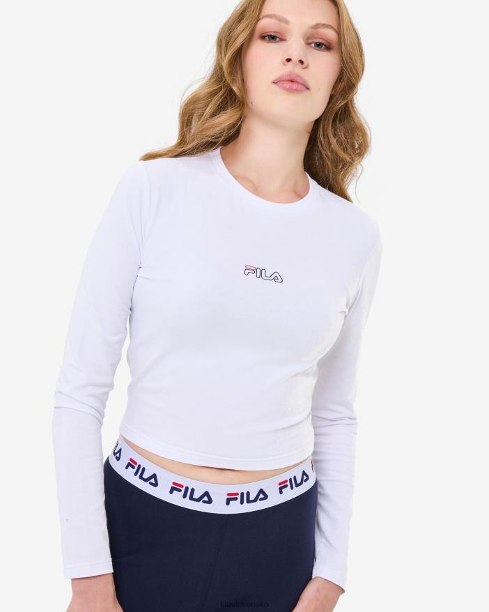 biely FILA biela šalvia ls tee fila 68Z202934