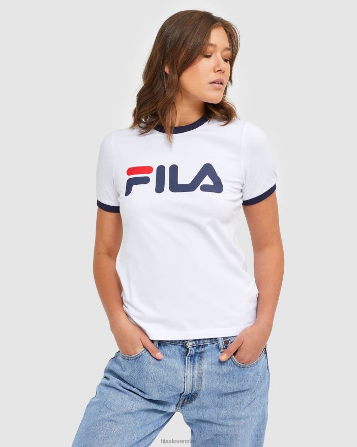 biely FILA biele dámske tričko fila klasické ringer 68Z202901