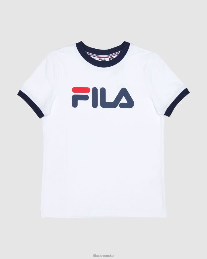 biely FILA biele klasické dievčenské ringer tričko fila 68Z203132