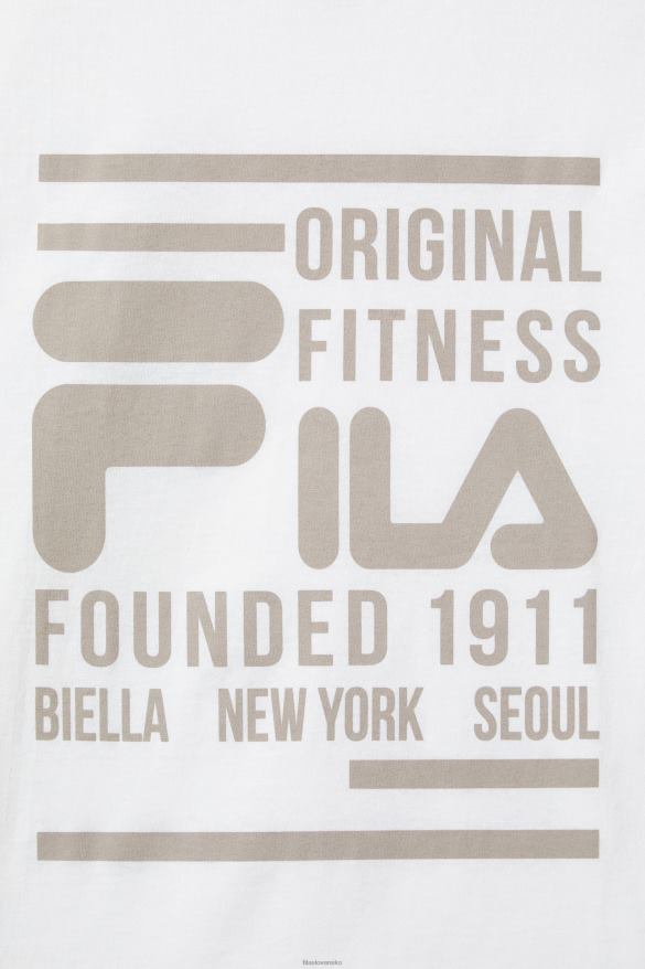 biely FILA originálne fitness tričko fila biele 68Z20350