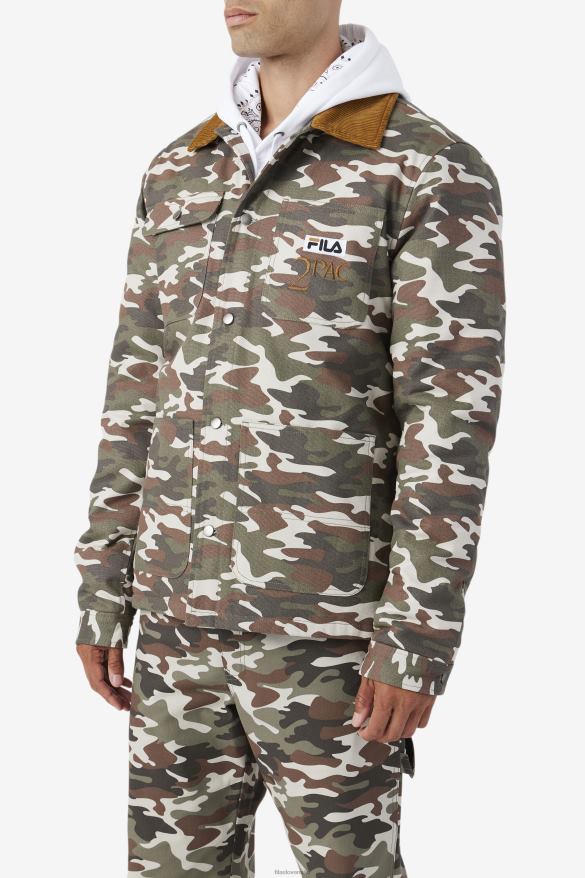 camo potlač/bronzovo hnedá FILA 2pac bunda fila camo print/bronzová hnedá 68Z20776