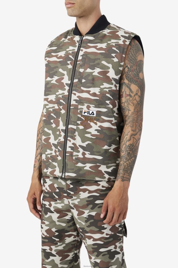 camo potlač/čierna FILA fila camo print/čierna 2pac vesta 68Z20778