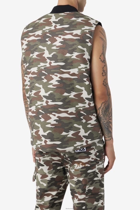 camo potlač/čierna FILA fila camo print/čierna 2pac vesta 68Z20778