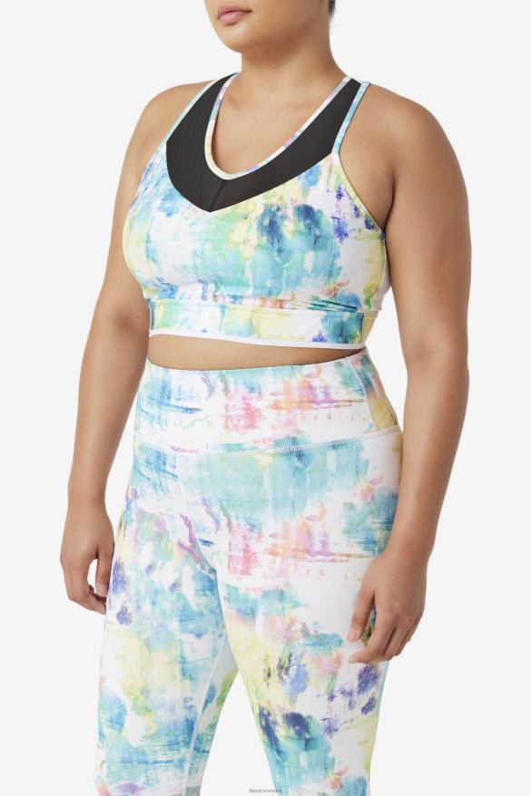 farba na kravatu/čierna/biela FILA tie dye/black/white uplift racerback podprsenka top fila 68Z201848