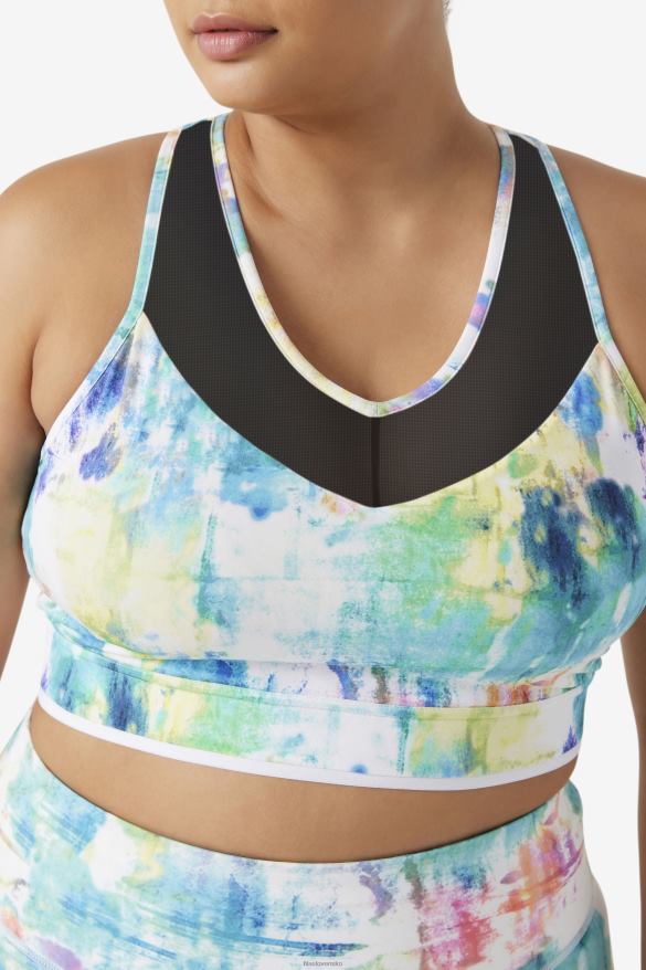 farba na kravatu/čierna/biela FILA tie dye/black/white uplift racerback podprsenka top fila 68Z201848