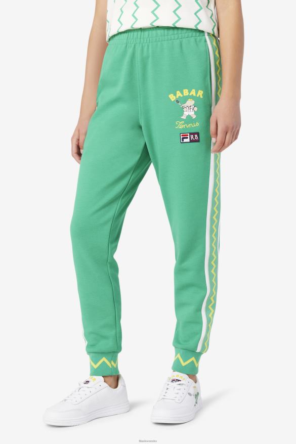 hlboká mätová/biela FILA fila deep mint/white fila x rb babar evertt jogger 68Z20700