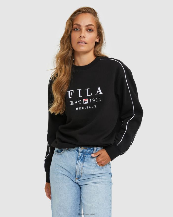 čierna FILA fila unisex dedičstvo crew black 68Z202593