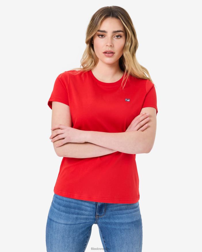 červená FILA volara odznak 2.0 tee red fila 68Z202945