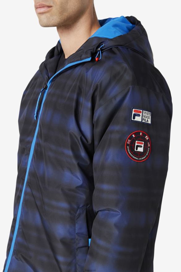 kontrola modrého tieňa FILA modrý tieň check fila beta puffer bunda 68Z20891