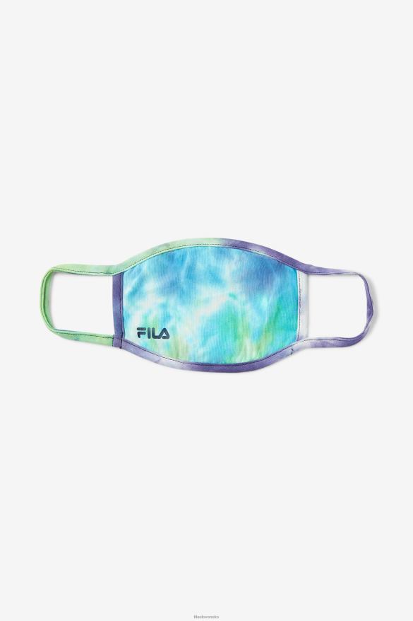 modré aqua farbivo na kravatu FILA blue tie dye maska ​​na tvár fila modrá aqua tie dye 68Z201040