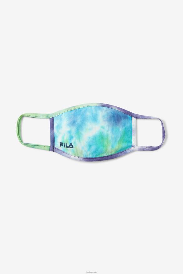 modré aqua farbivo na kravatu FILA blue tie dye maska ​​na tvár fila modrá aqua tie dye 68Z201040