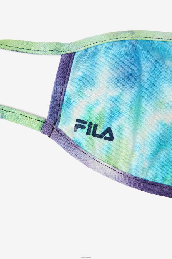 modré aqua farbivo na kravatu FILA blue tie dye maska ​​na tvár fila modrá aqua tie dye 68Z201040