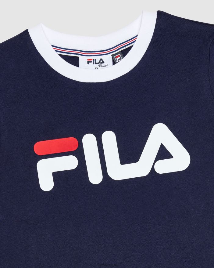 nové námorníctvo FILA klasické dievčenské ringer tričko fila new navy 68Z203134