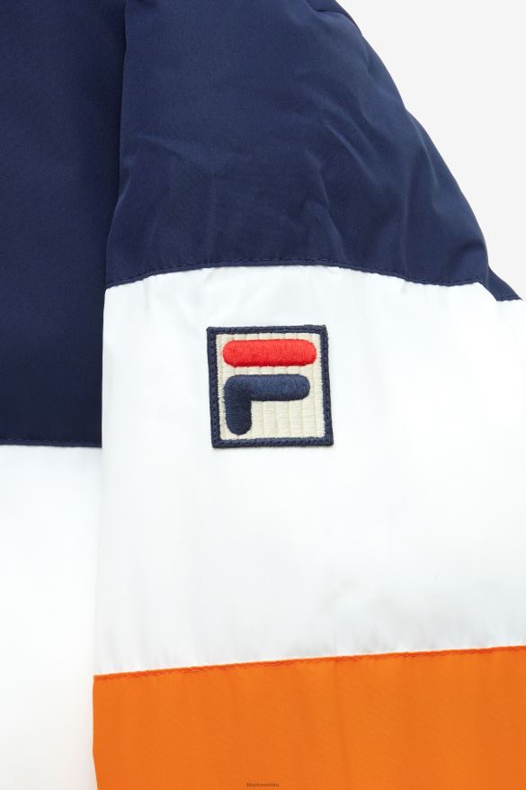 peacoat/white/sun orange/red FILA giovanni puffa bunda fila peacoat/biela/slnečno oranžová/červená 68Z20782