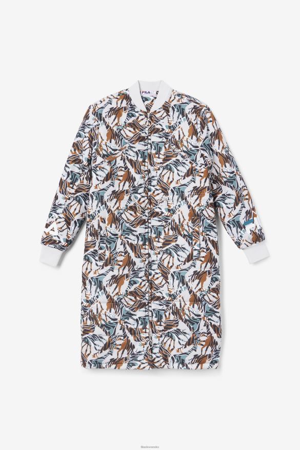 potlač žirafy FILA fila giraffe print paulana žirafa print dlhý puffer kabát 68Z201786