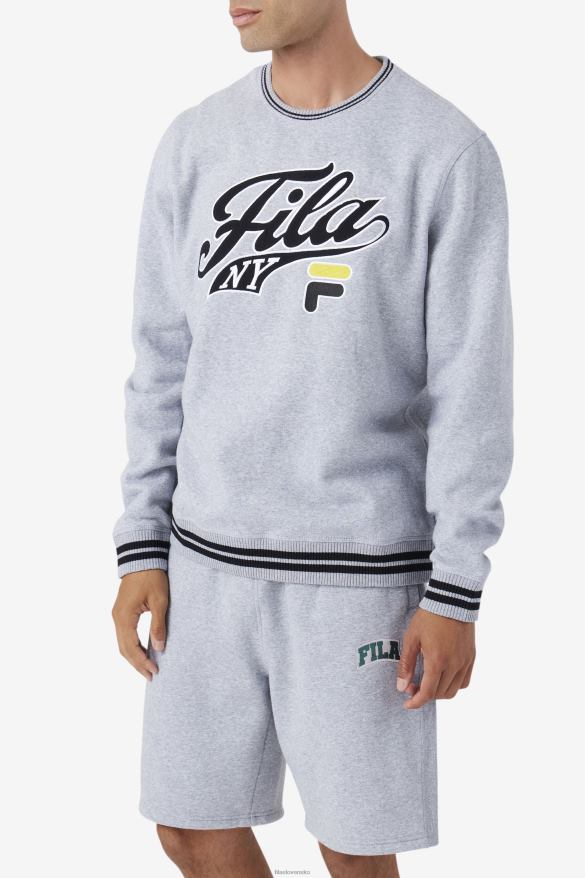 svetlosivá opuka/čierna/mimóza FILA taylor crewneck mikina svetlo šedá marl/black/mimosa fila 68Z20497