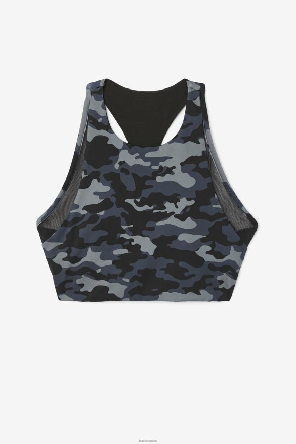 tmavé camo/čierne FILA tmavá camo/black fila zdvíhacia športová podprsenka s t-backom 68Z201797