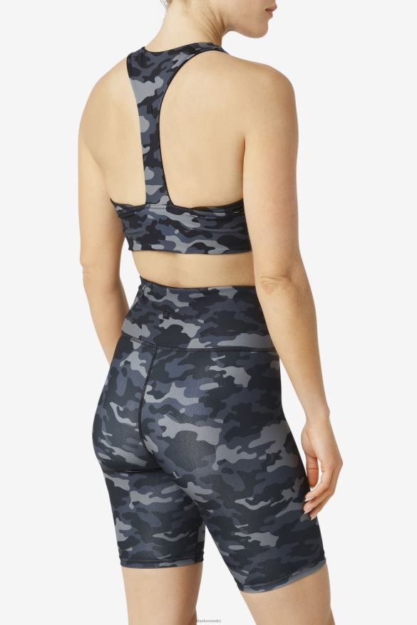 tmavé camo/čierne FILA tmavá camo/black fila zdvíhacia športová podprsenka s t-backom 68Z201797