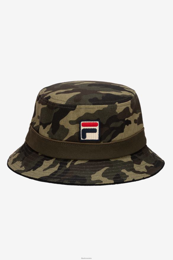 vojenská zelená kamufláž FILA armáda zelená camo camo bucket hat fila 68Z20978