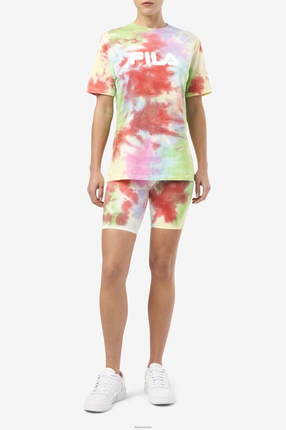 zelená/biela/brčál/červená FILA taima tie dye bike short green/white/periwinkle/red fila 68Z201679