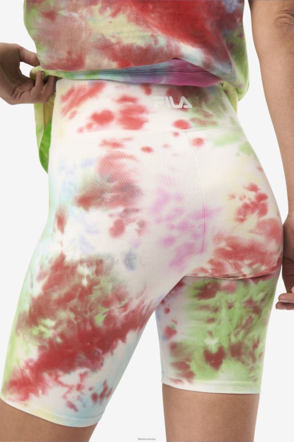 zelená/biela/brčál/červená FILA taima tie dye bike short green/white/periwinkle/red fila 68Z201679