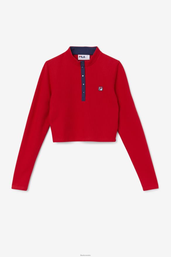 červená FILA fila red josie top na polovičný zips 68Z201390