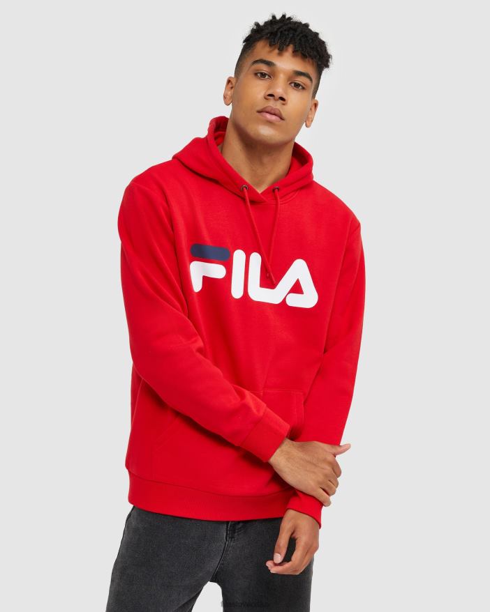 červená FILA fila červená klasická unisex kapucňa 68Z202458