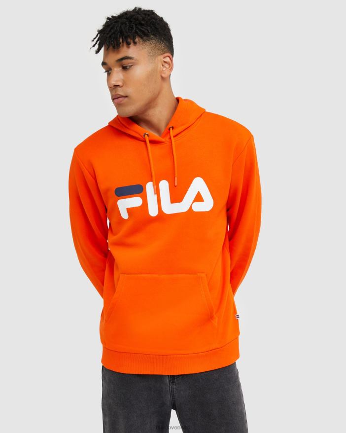 červená oranžová FILA klasická unisex kapucňa fila červená oranžová 68Z202492