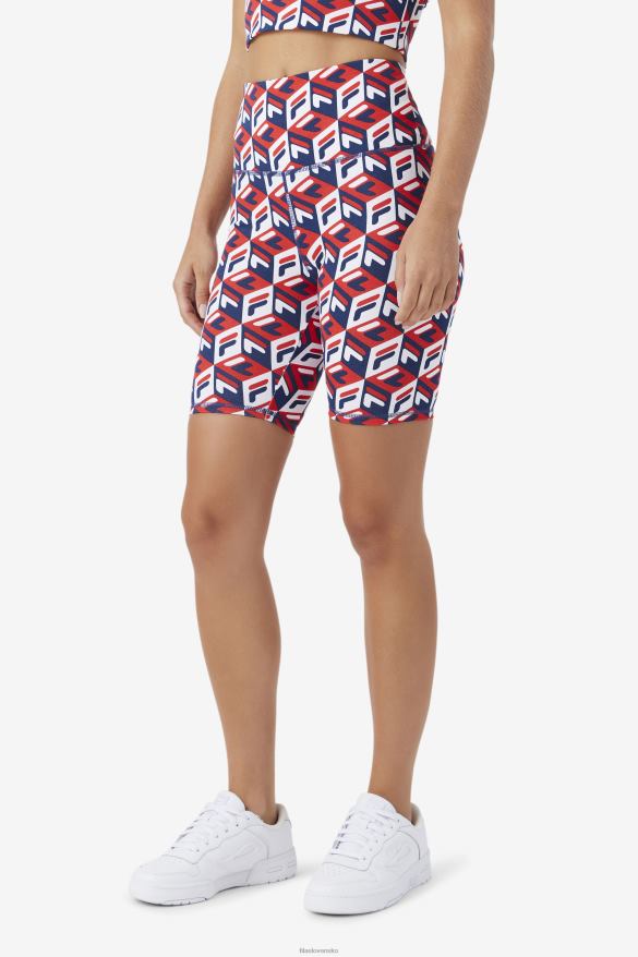 červená/námornícka/biela FILA fila red/navy/white ainhoa ​​bike short 68Z201564