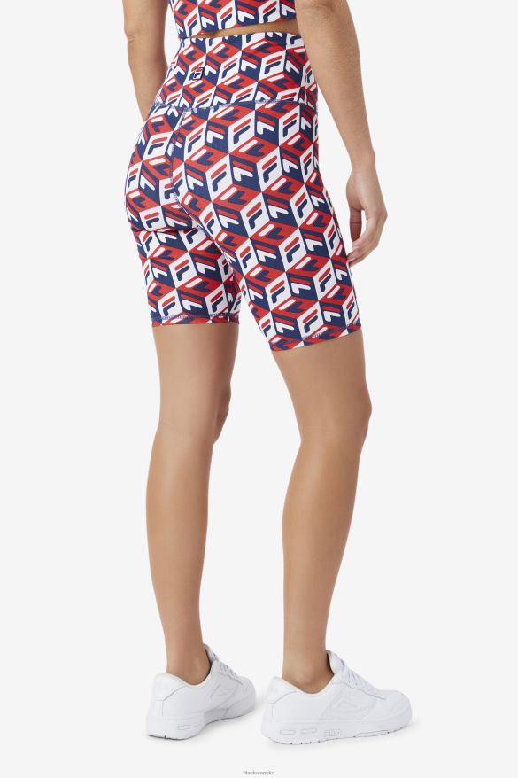 červená/námornícka/biela FILA fila red/navy/white ainhoa ​​bike short 68Z201564