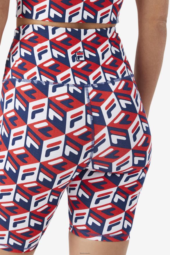 červená/námornícka/biela FILA fila red/navy/white ainhoa ​​bike short 68Z201564