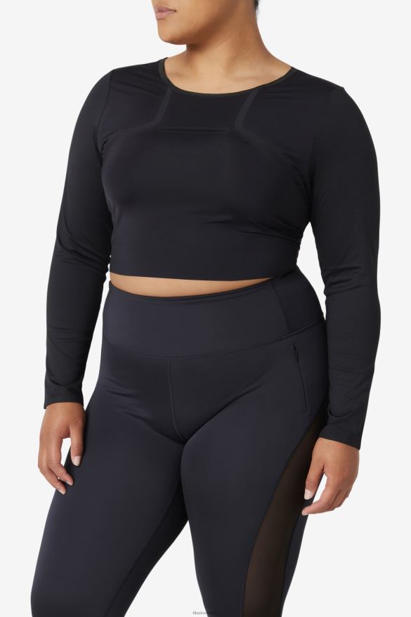 čierna FILA black uplift dlhý rukáv crop top fila 68Z201926