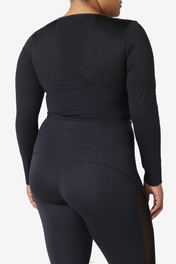 čierna FILA black uplift dlhý rukáv crop top fila 68Z201926