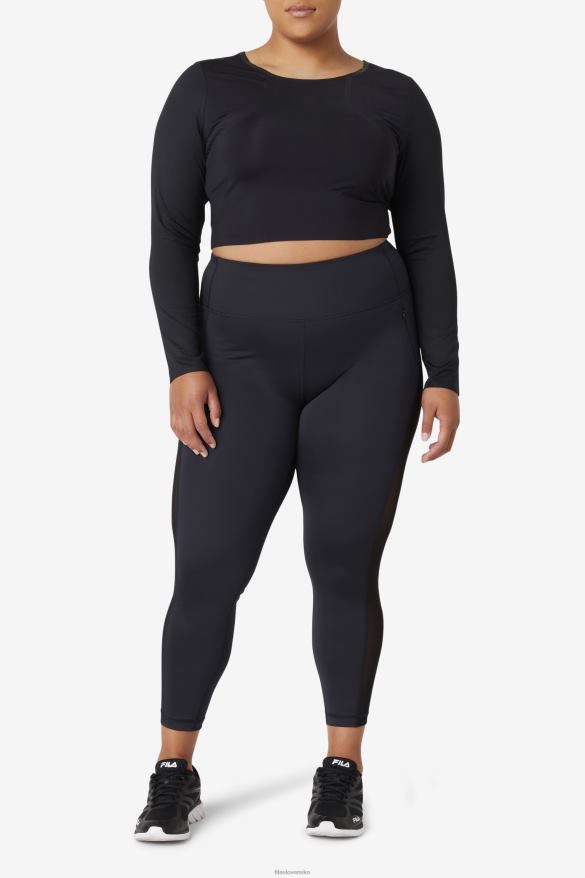 čierna FILA black uplift dlhý rukáv crop top fila 68Z201926