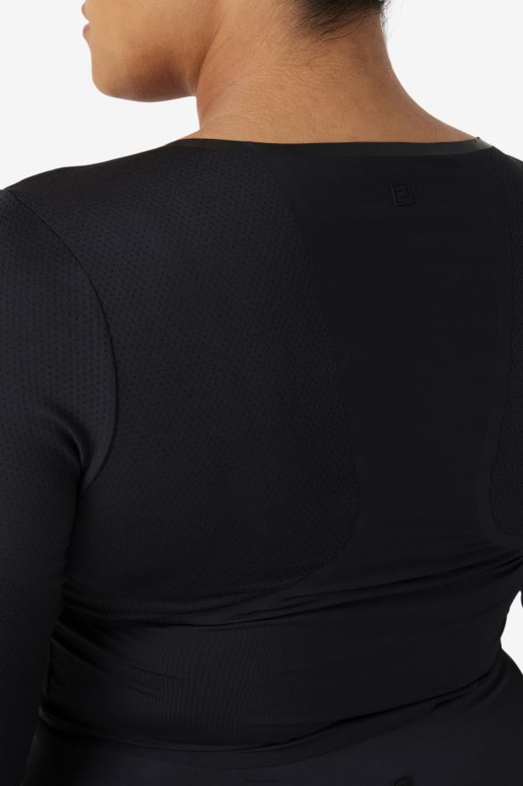 čierna FILA black uplift dlhý rukáv crop top fila 68Z201926