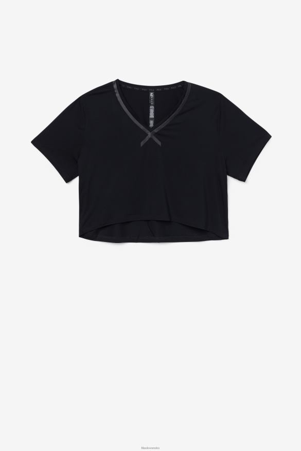 čierna FILA fi-lux high-low crop top black fila 68Z201859