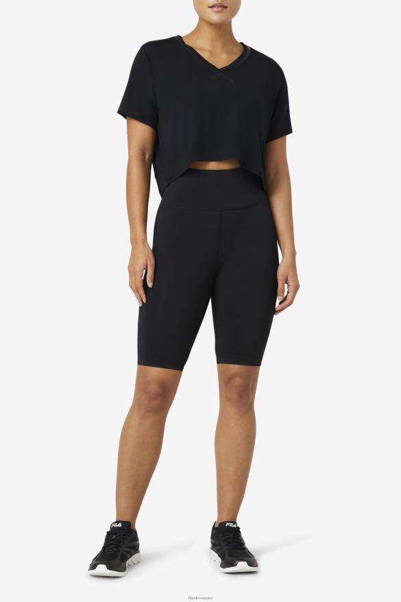 čierna FILA fi-lux high-low crop top black fila 68Z201859