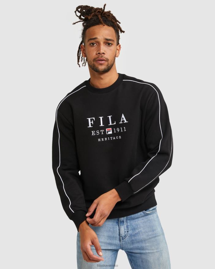 čierna FILA fila unisex dedičstvo crew black 68Z202593