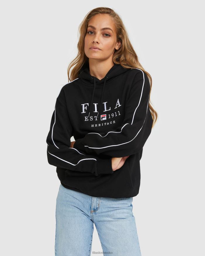 čierna FILA fila čierna unisex dedičná kapucňa 68Z202446