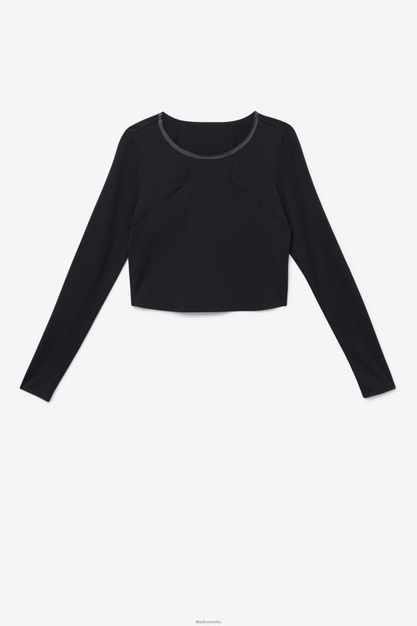 čierna FILA uplift dlhý rukáv crop top čierny fila 68Z201883