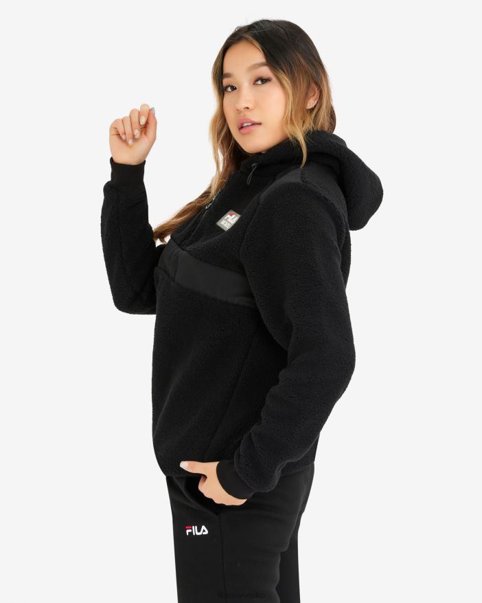 čierna FILA čierna dámska janet teddy qtr zip fila 68Z202952