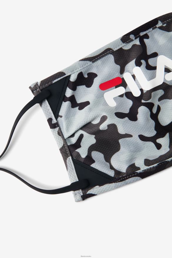 čierna/sivá kamufláž FILA nastaviteľná maska ​​na tvár čierna/sivá camo fila 68Z201049