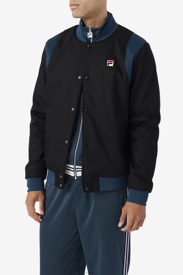 čierna/zelenomodrá FILA black/teal cree bomber fila 68Z20774