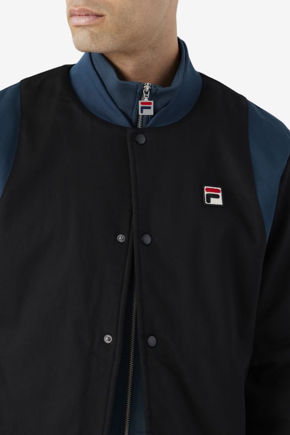 čierna/zelenomodrá FILA black/teal cree bomber fila 68Z20774