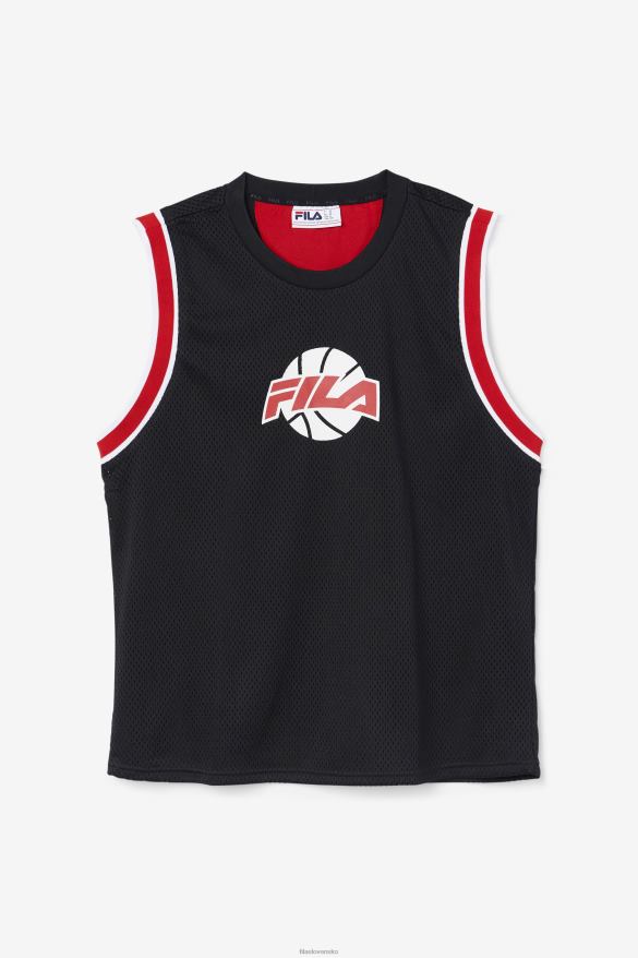 čierna/červená/biela FILA čierno/červeno/biely basketbalový dres fila ovi 68Z20219